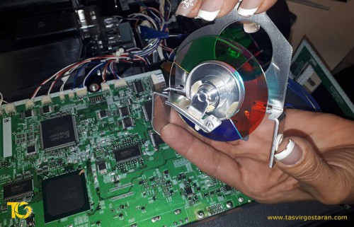 Panasonic video projector repair (color wheel)